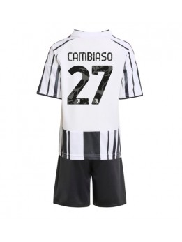 Juventus Andrea Cambiaso #27 Heimtrikotsatz für Kinder 2025-26 Kurzarm (+ Kurze Hosen)